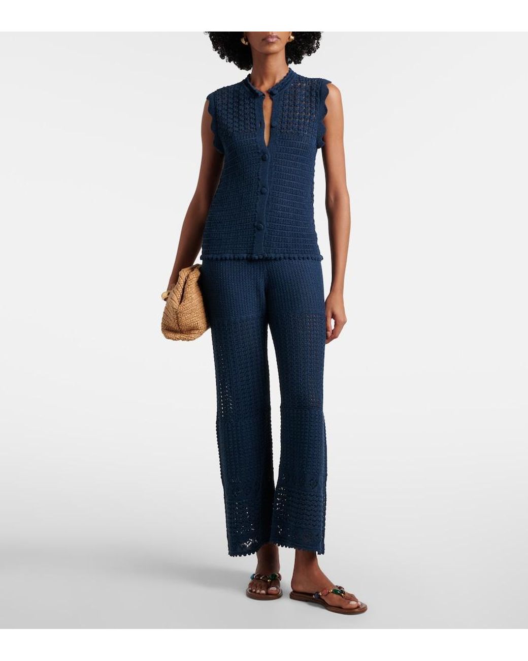 Eres Blue Aurora Crochet Top