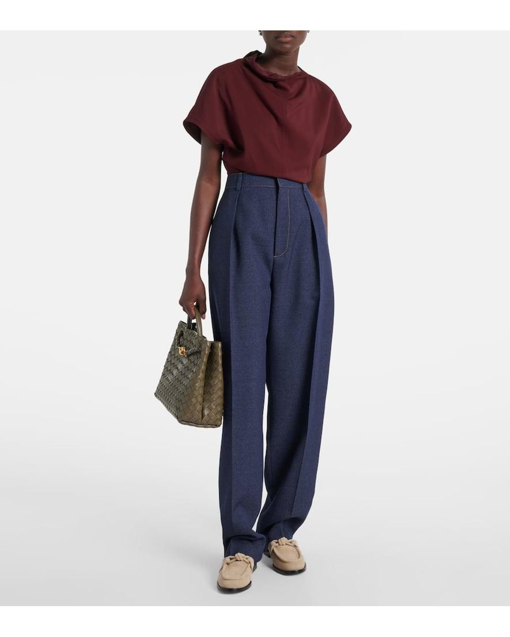 Bottega Veneta Natural Astaire Suede Loafers