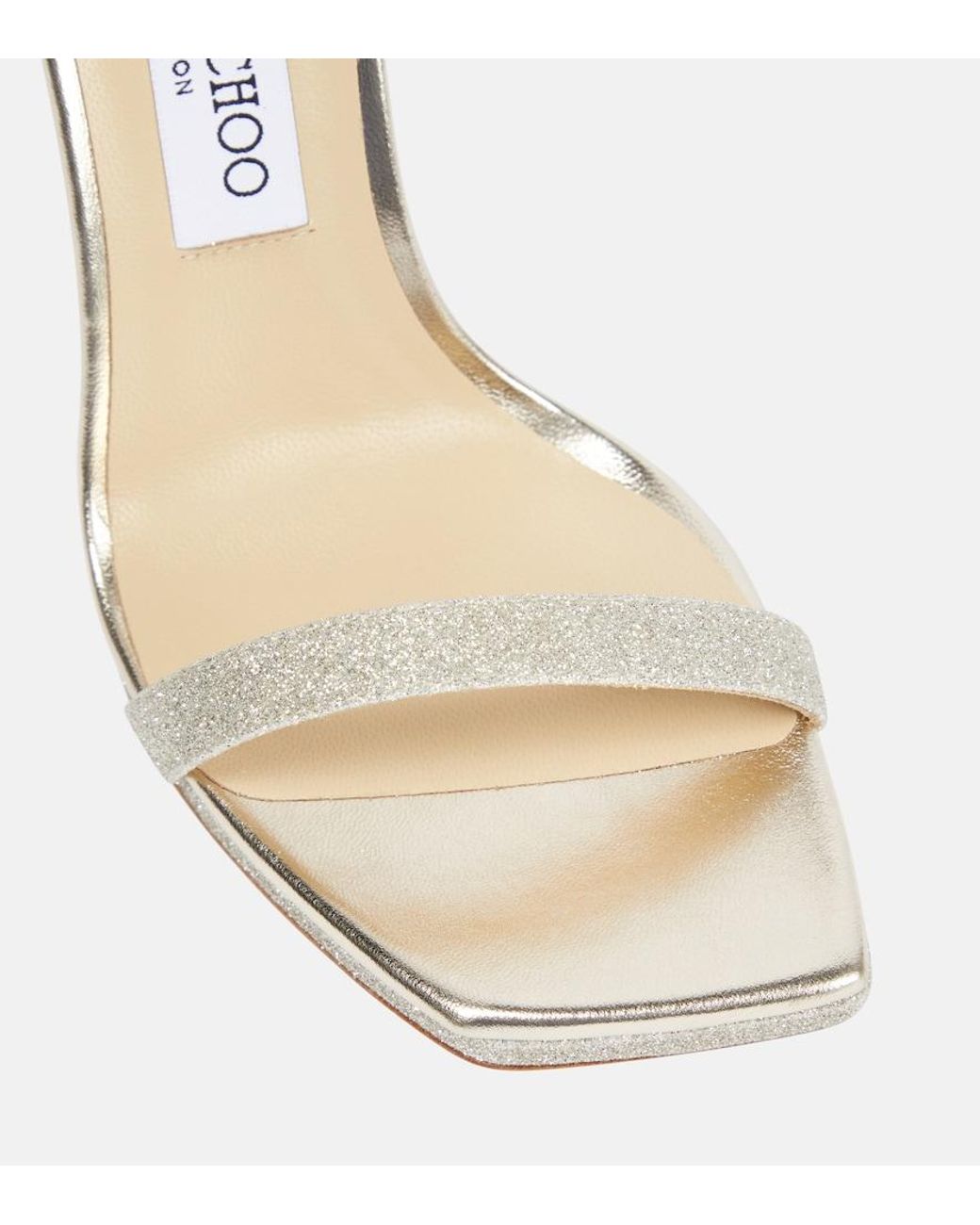 Jimmy Choo Metallic Alva 120 Glitter Sandal