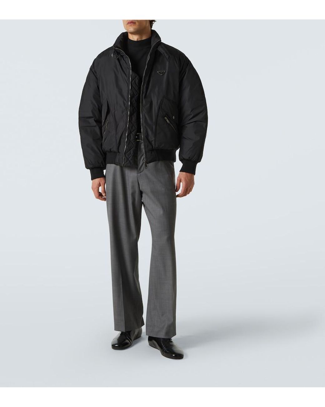 Prada Black Re-Nylon Down Jacket for men