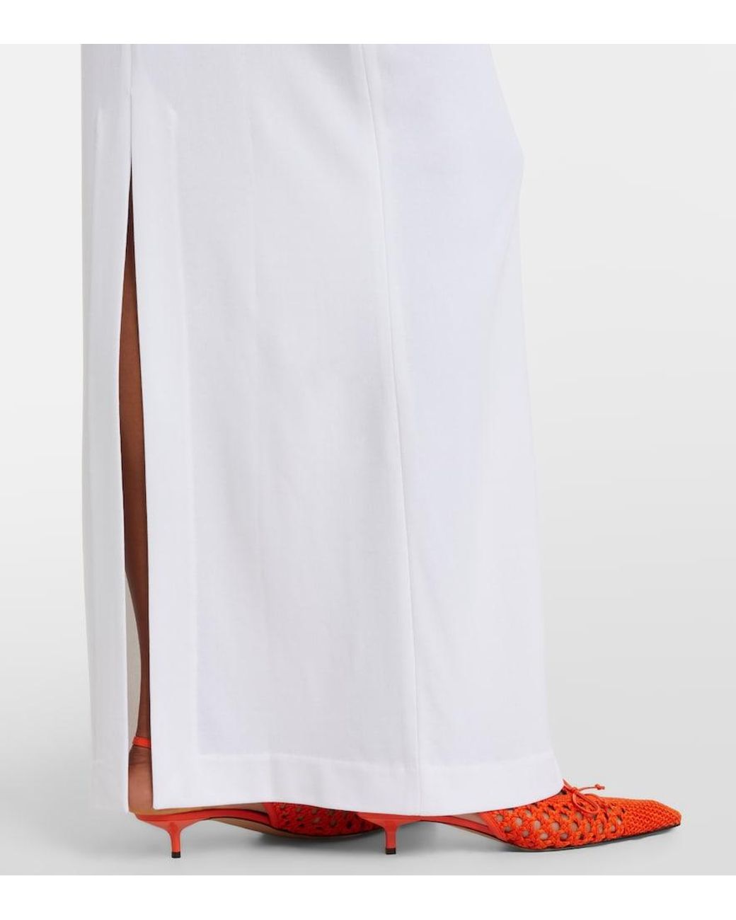 Jacquemus White Bolero Jersey Gown