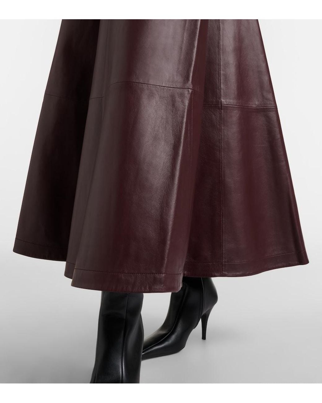 Altuzarra Purple Varda Leather Maxi Skirt