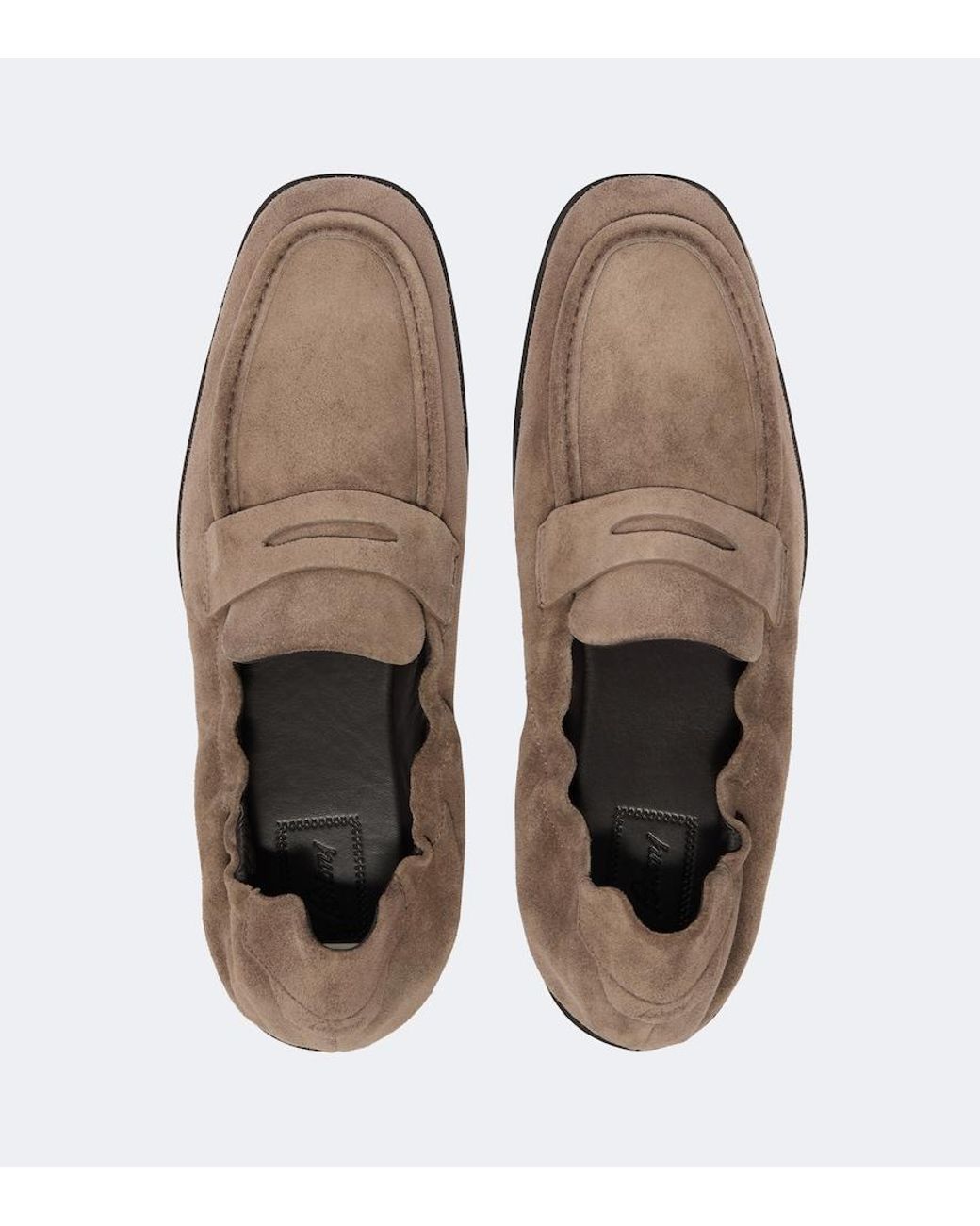 Brioni Brown Suede Penny Loafers for men