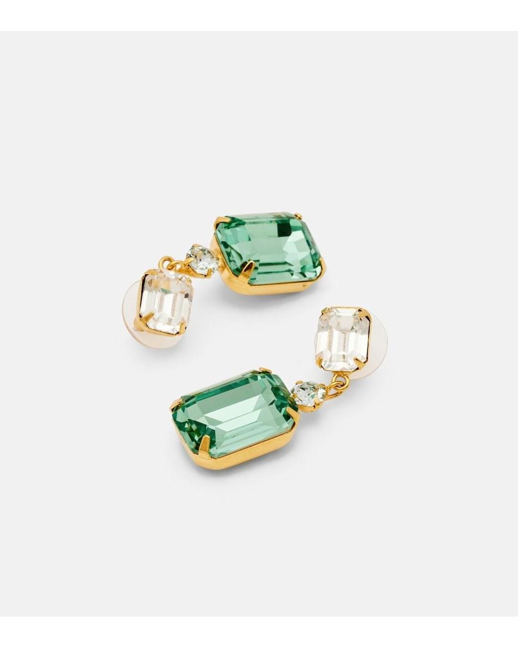 Jennifer Behr Green Justine-Plated Drop Earrings