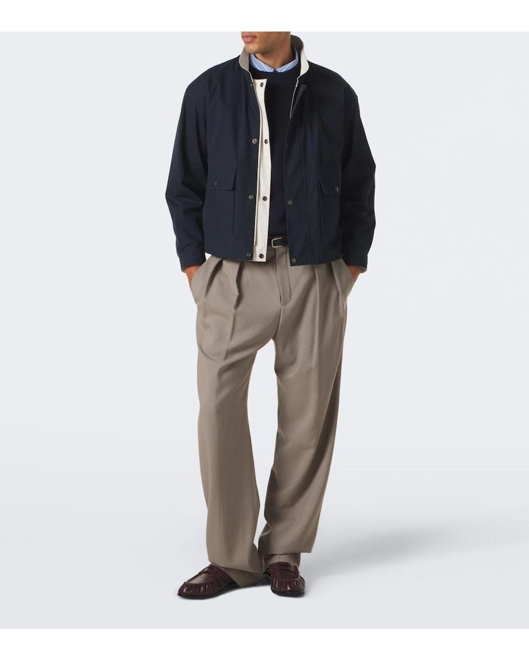 Saint Laurent Blue Reversible Cotton Jacket for men