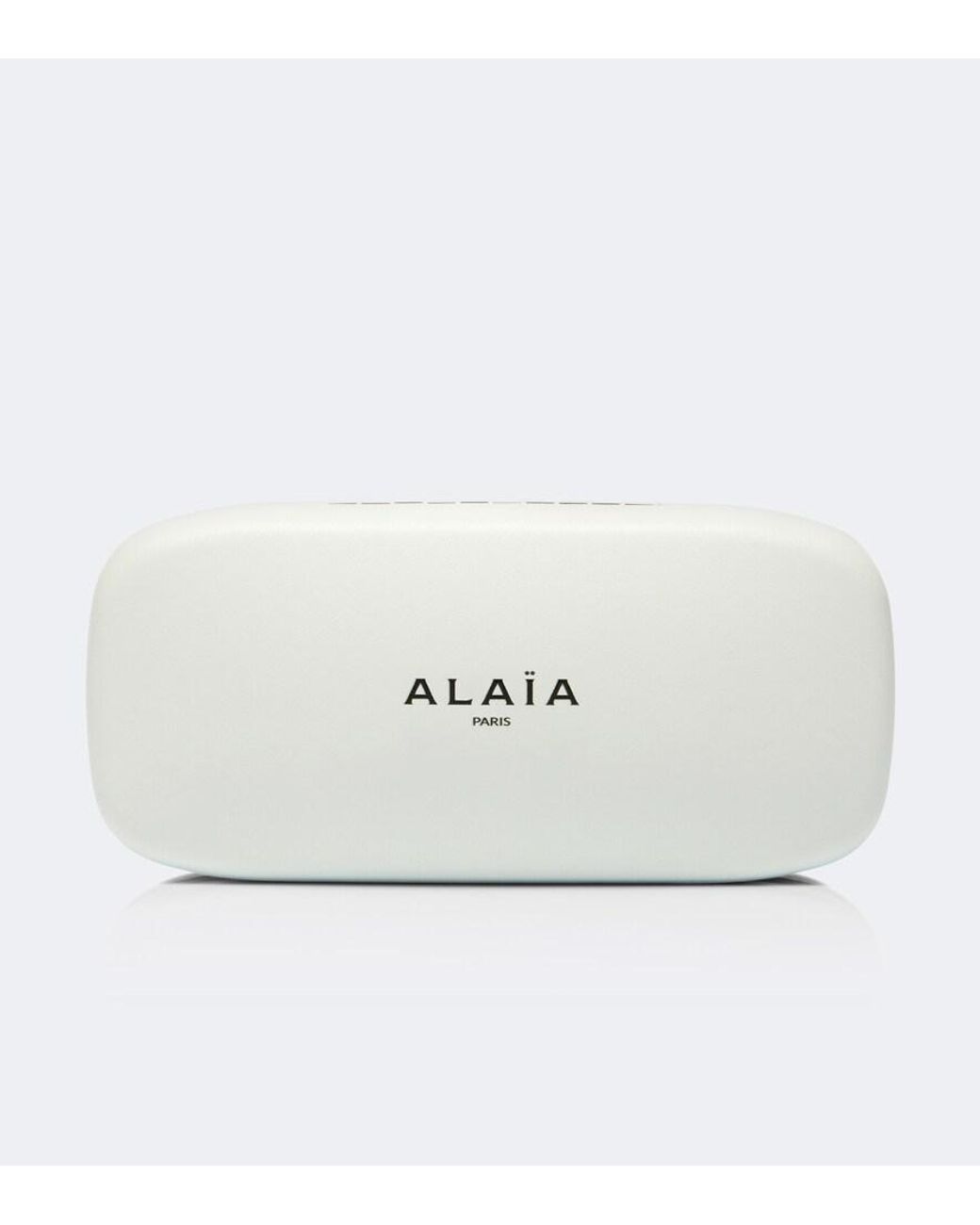 Alaïa Black Croc-Effect Flat-Top Sunglasses