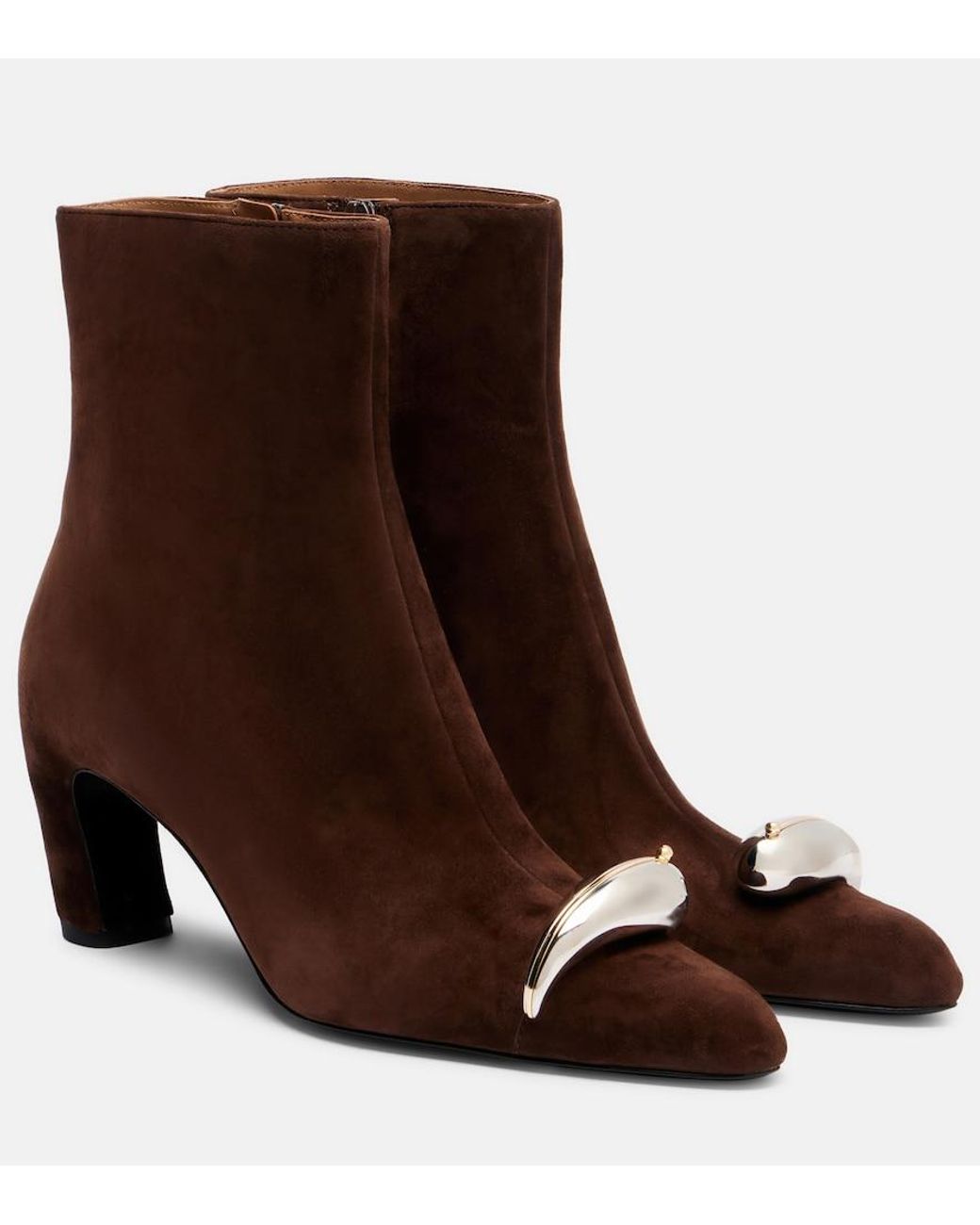 Tory Burch Brown Pierced Xl 65 Suede Ankle Boots