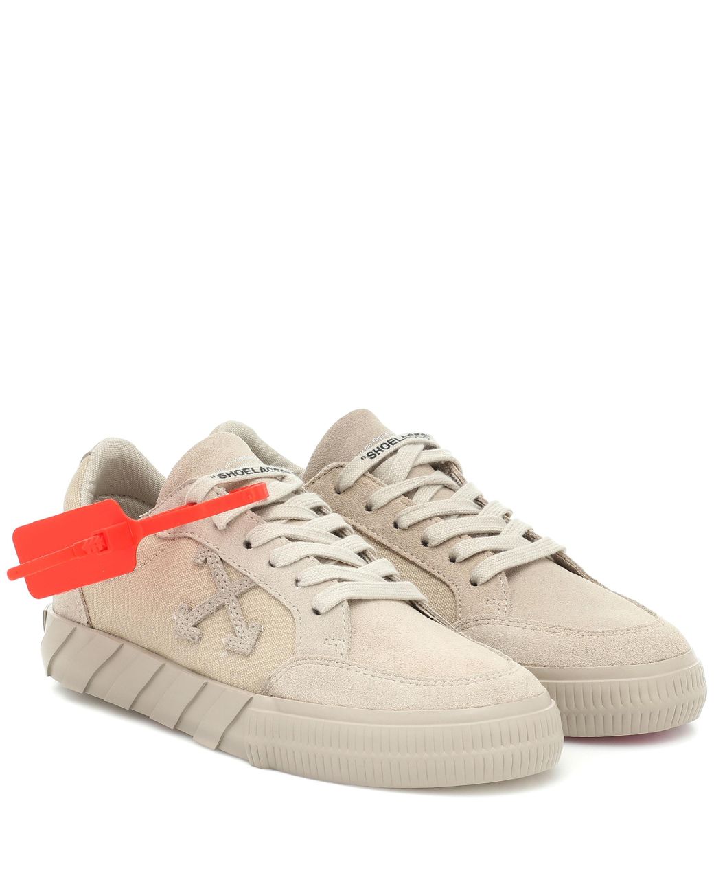 off white vulcanized suede