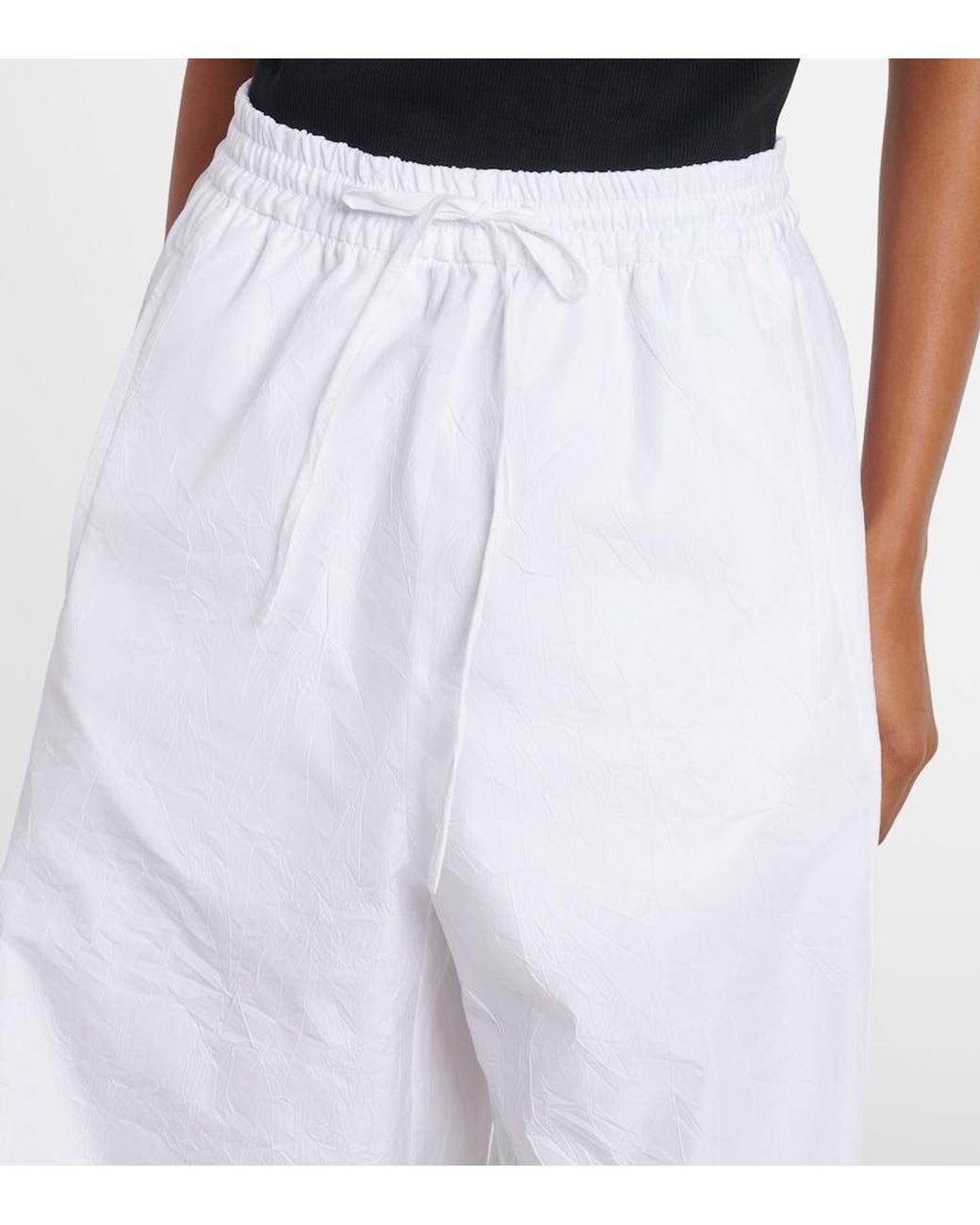 Rohe White Cotton-Blend Barrel-Leg Pants