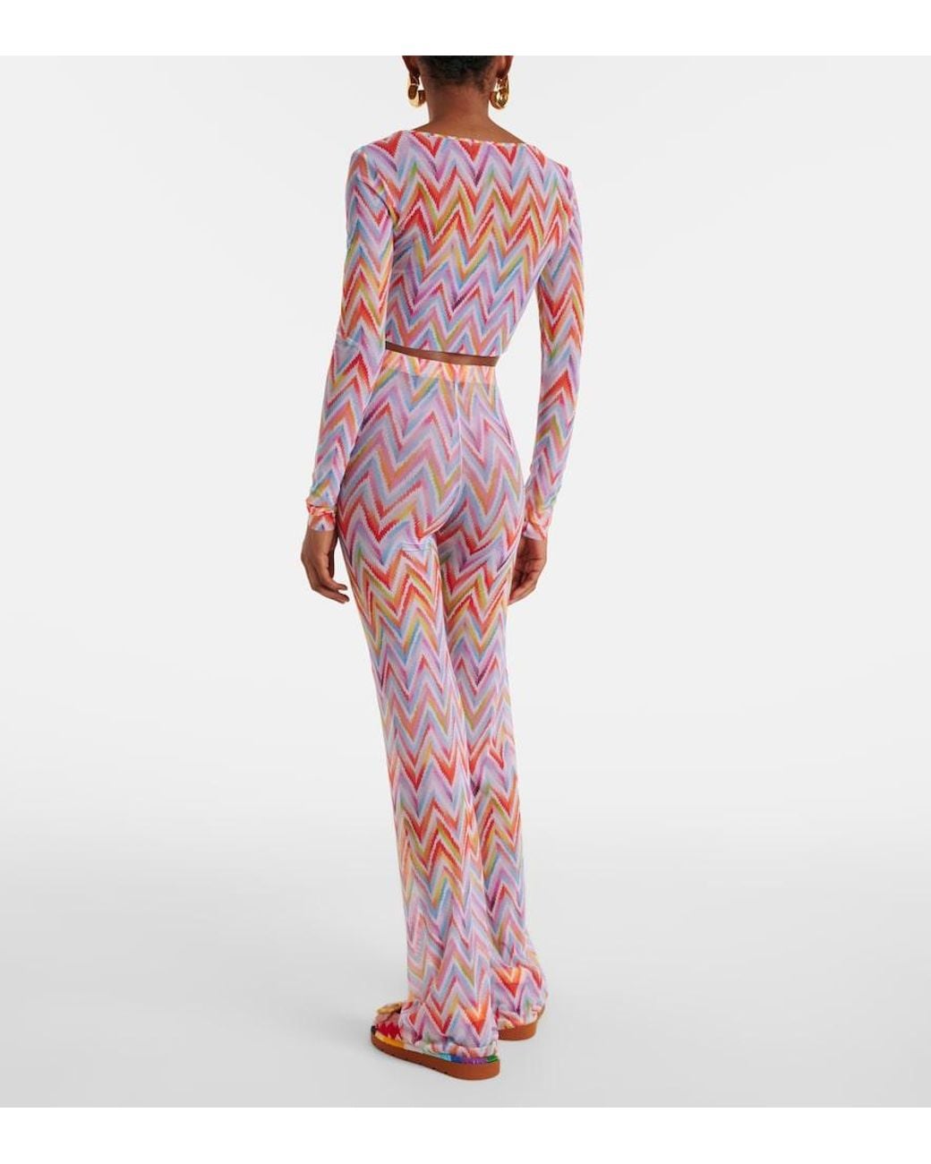 Missoni White Chevron Cropped Top