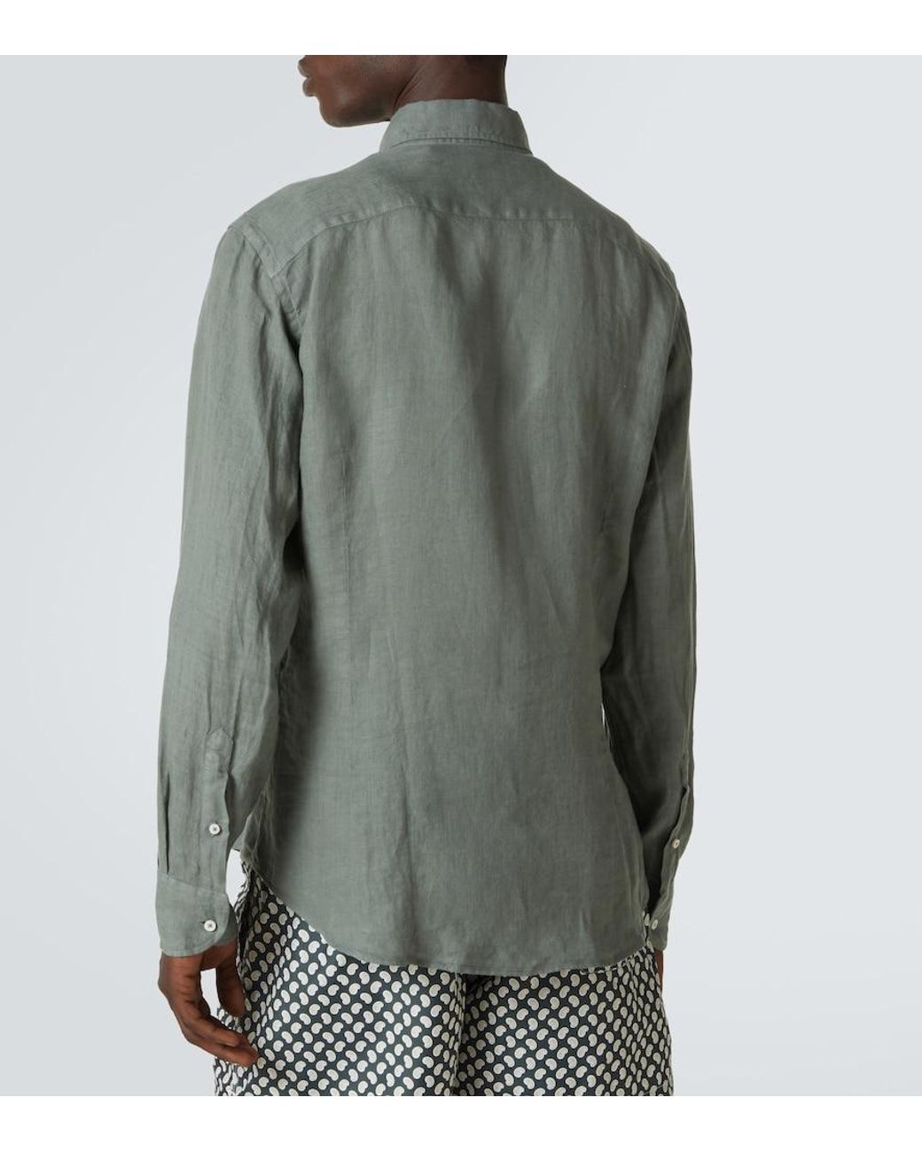 Camisa Nick De Lino Fedeli de hombre de color Green