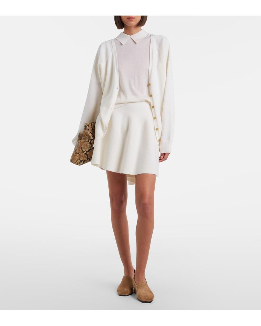 Lisa Yang White Jiani Cashmere Cardigan