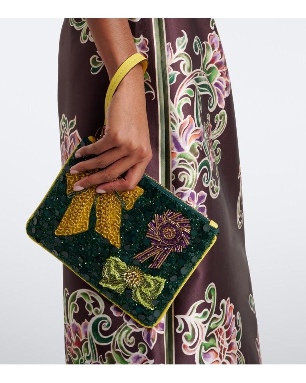 ALÉMAIS Black Rosette Embellished Pouch
