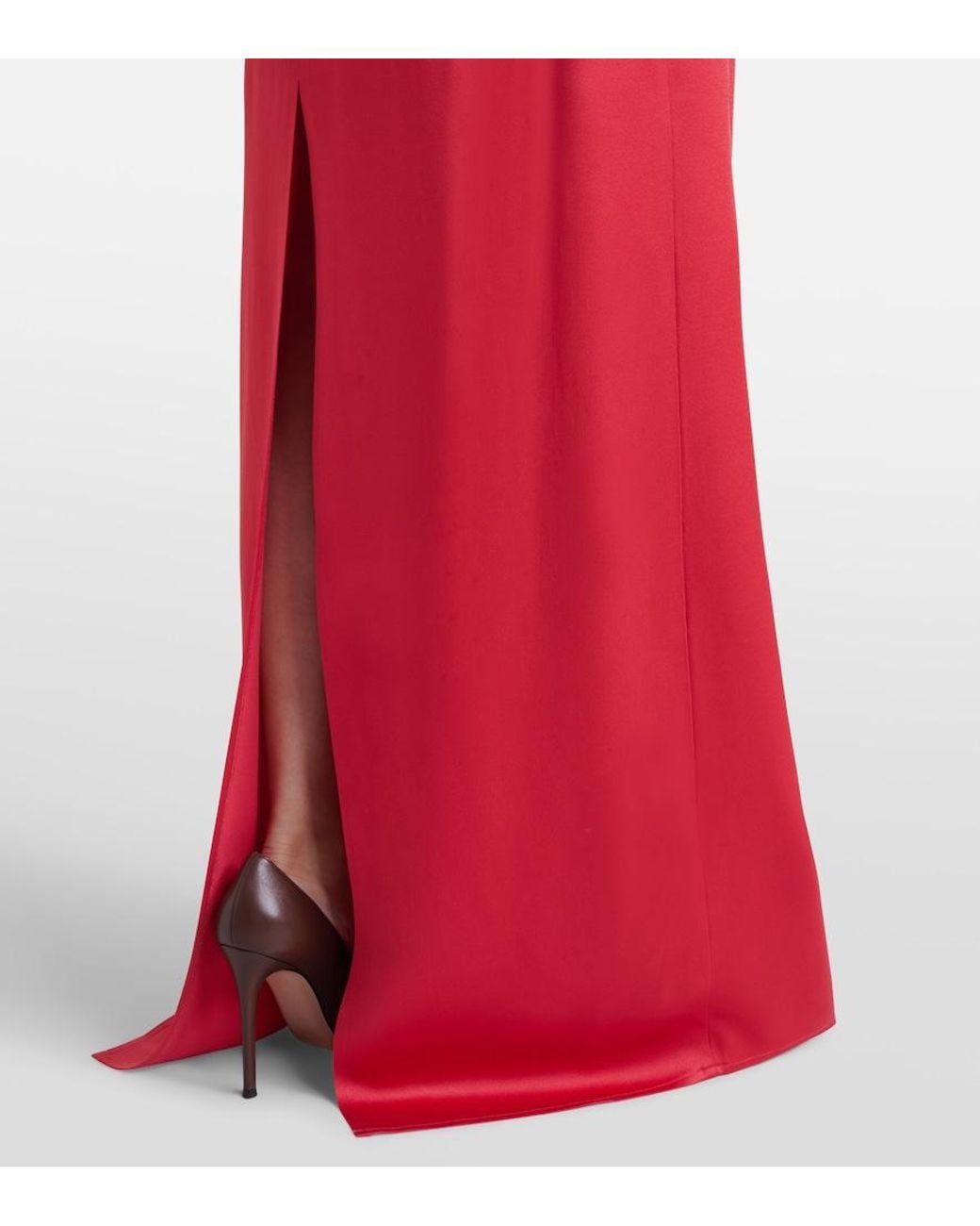 Stella McCartney Red Open-Back Satin Gown
