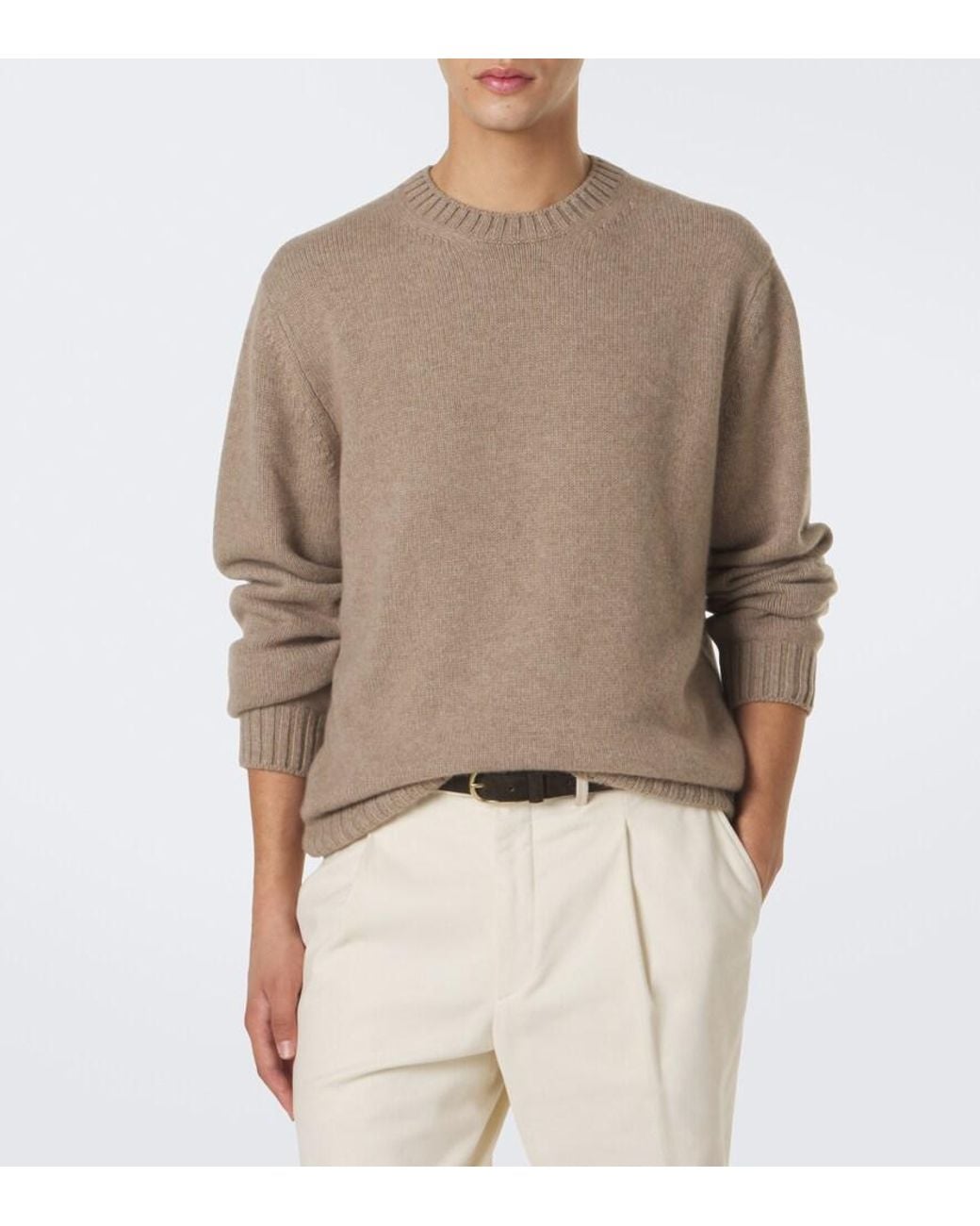 Saman Amel Brown Elio Cashmere Sweater for men