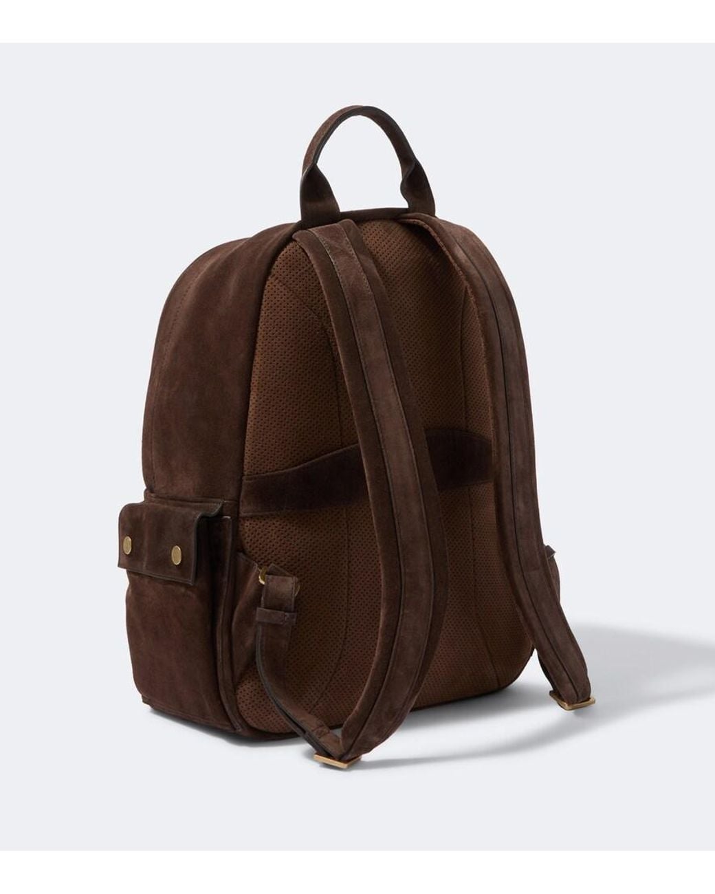 Brunello Cucinelli Brown Suede Backpack for men