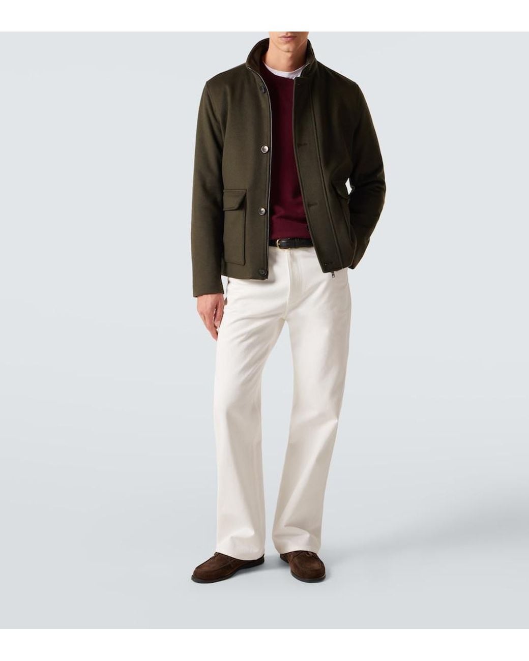 Herno Green Cashmere Jacket for men