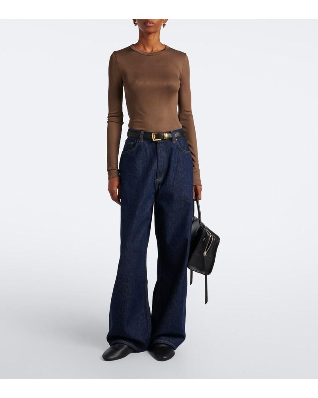 Agolde Blue Rounded Baggy Wide-Leg Jeans