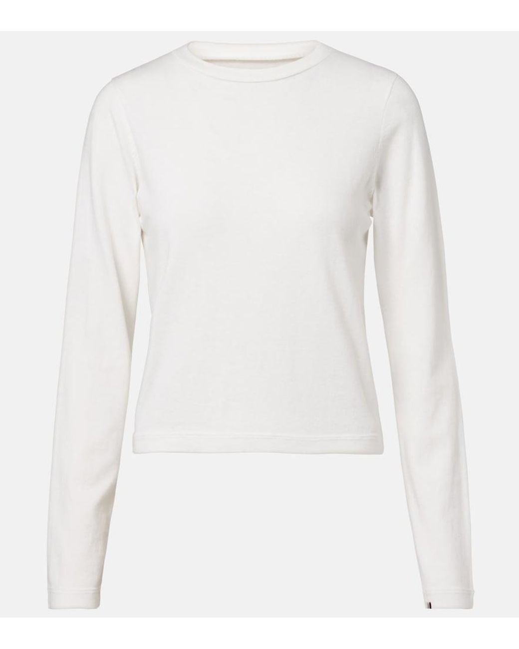 Extreme Cashmere White N°451 Lisa Cotton And Cashmere Top