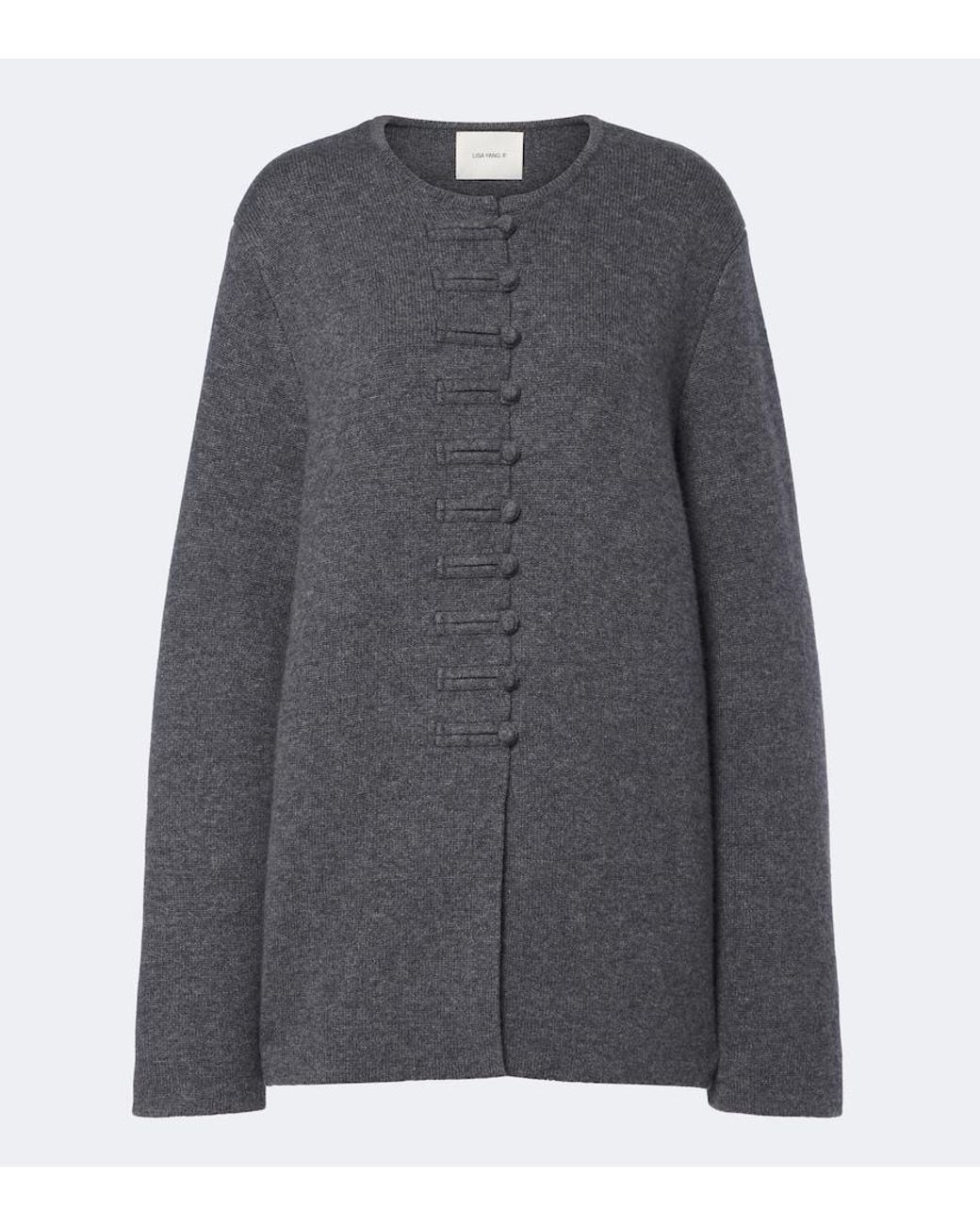 Lisa Yang Gray Han Fu Cashmere Cardigan