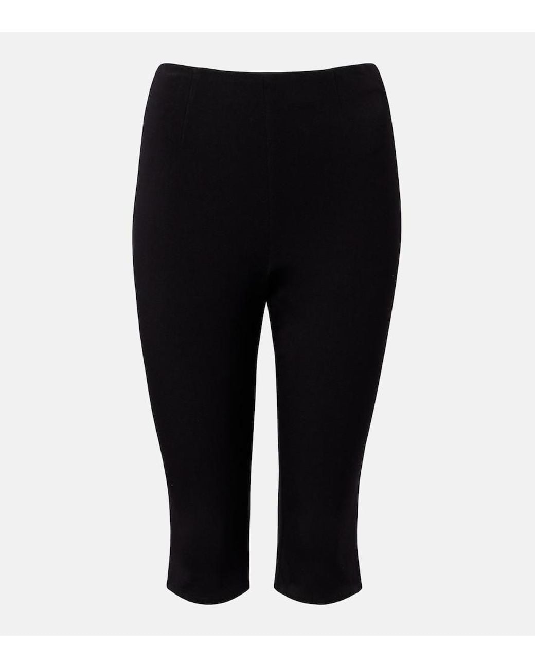 Posse Black Angelina Cotton-Blend Capri Pants