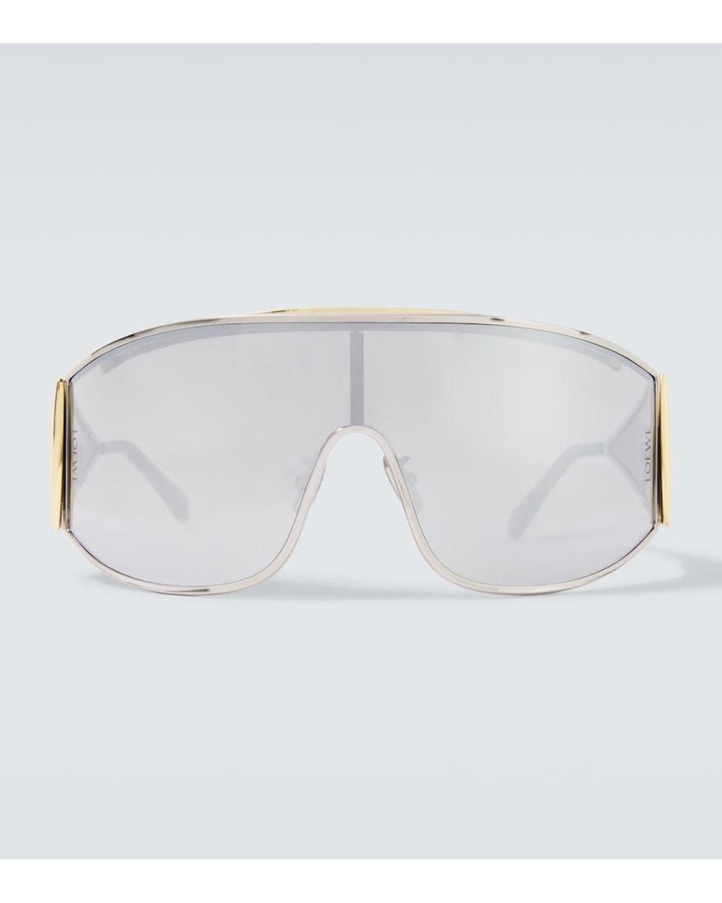 Loewe White Paula's Ibiza Speed Shield Sunglasses for men