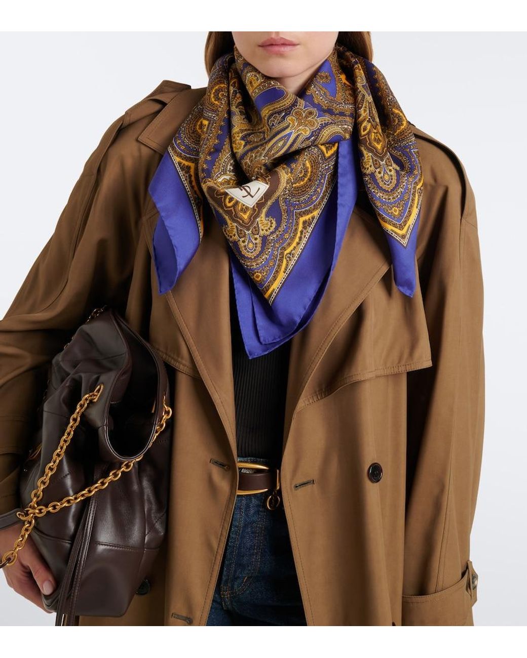 Sciarpa di Saint Laurent in Blue