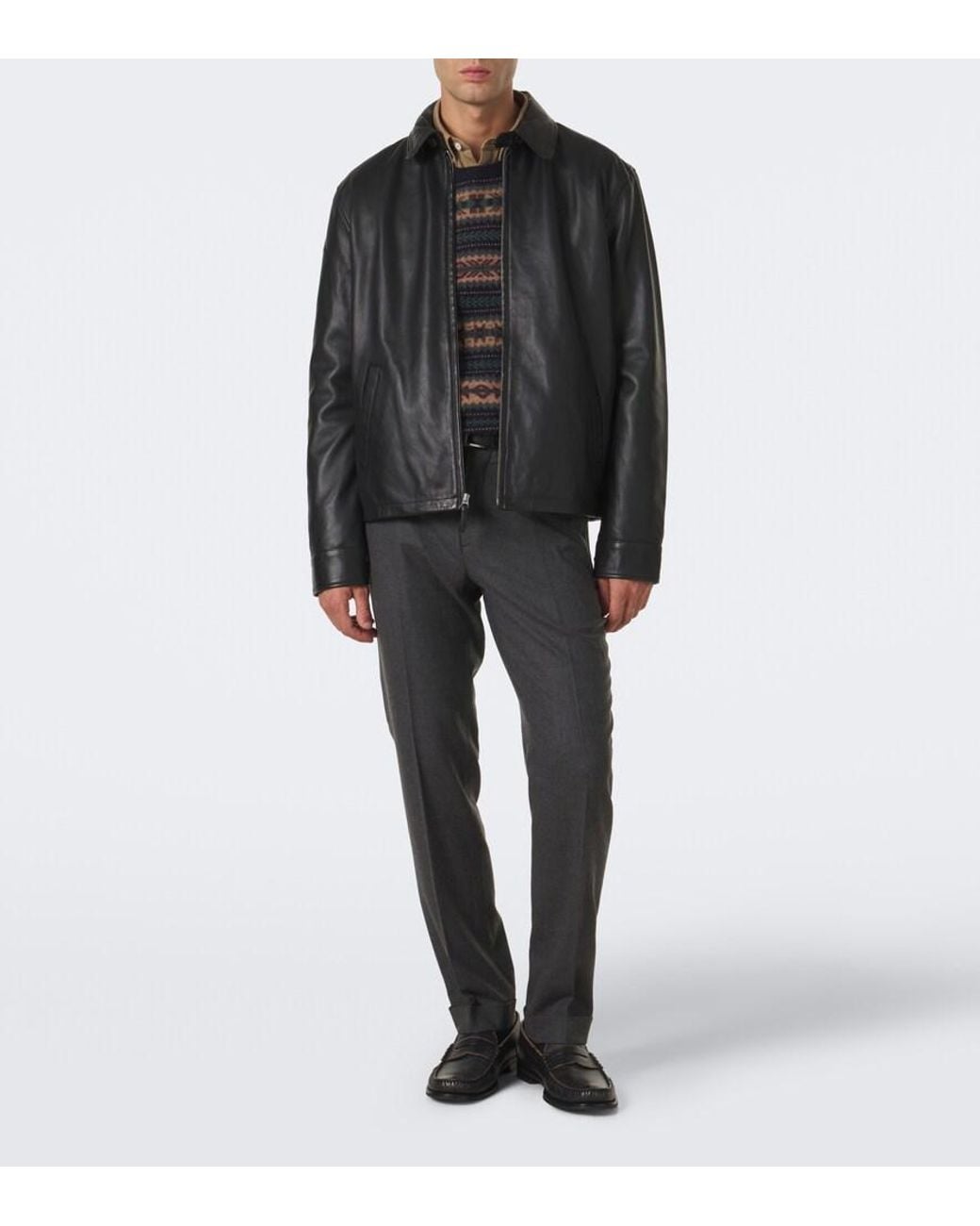 Polo Ralph Lauren Black Bayville Leather Jacket for men