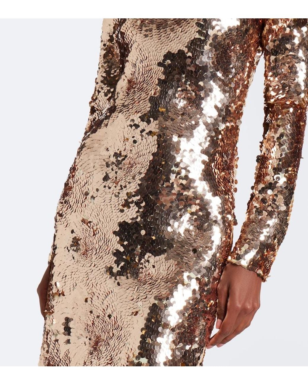 Rabanne Natural Sequined Gown