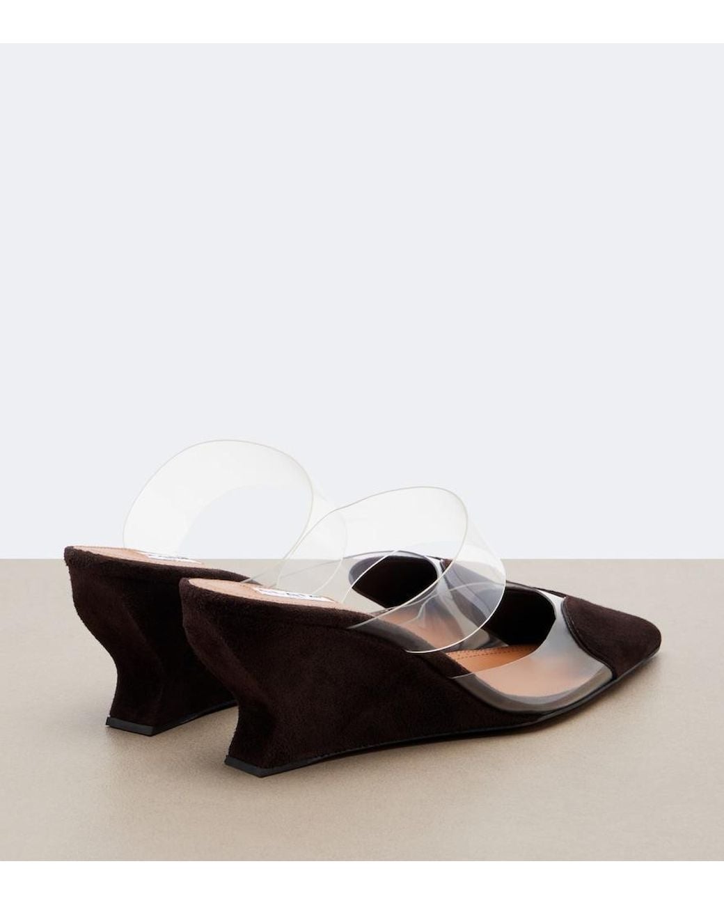 Alaïa Black Le Cour Suede Wedge Mules