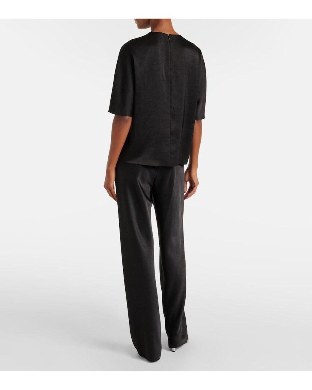 Vince Black Satin T-Shirt