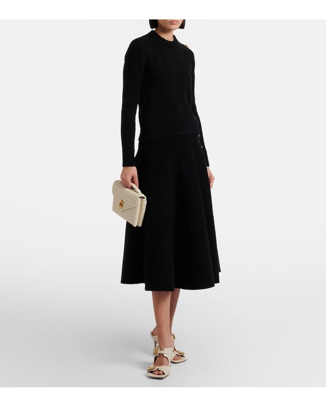 Bottega Veneta Black Round-Neck Knitwear