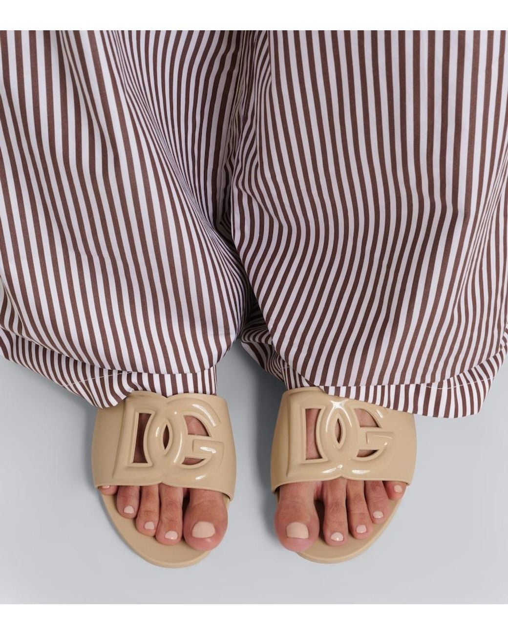 Dolce & Gabbana Natural Dg Rubber Slides