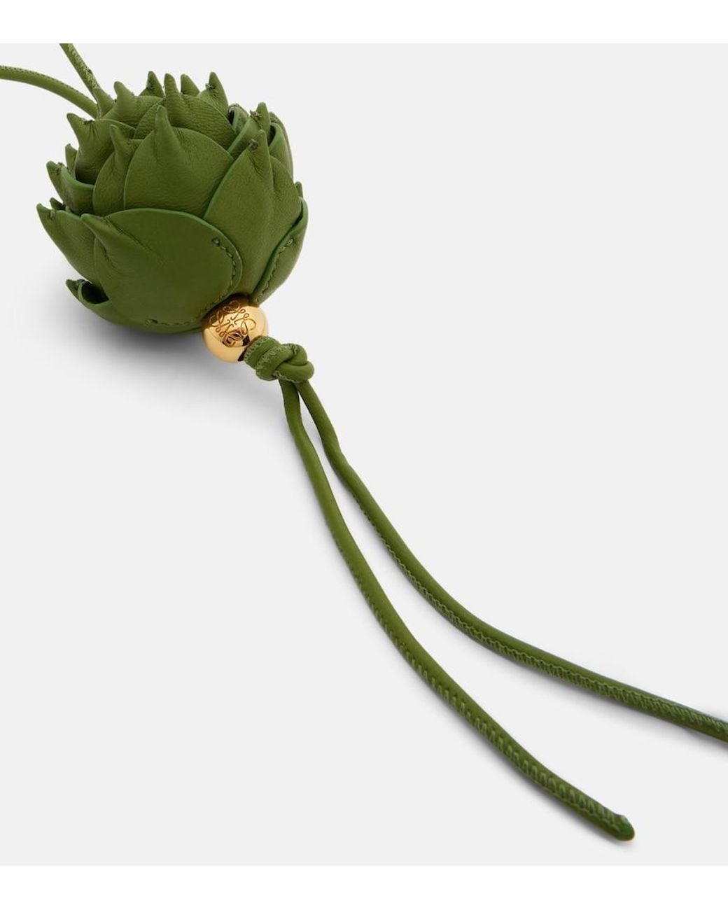 Loewe Green Artichoke Leather Bag Charm