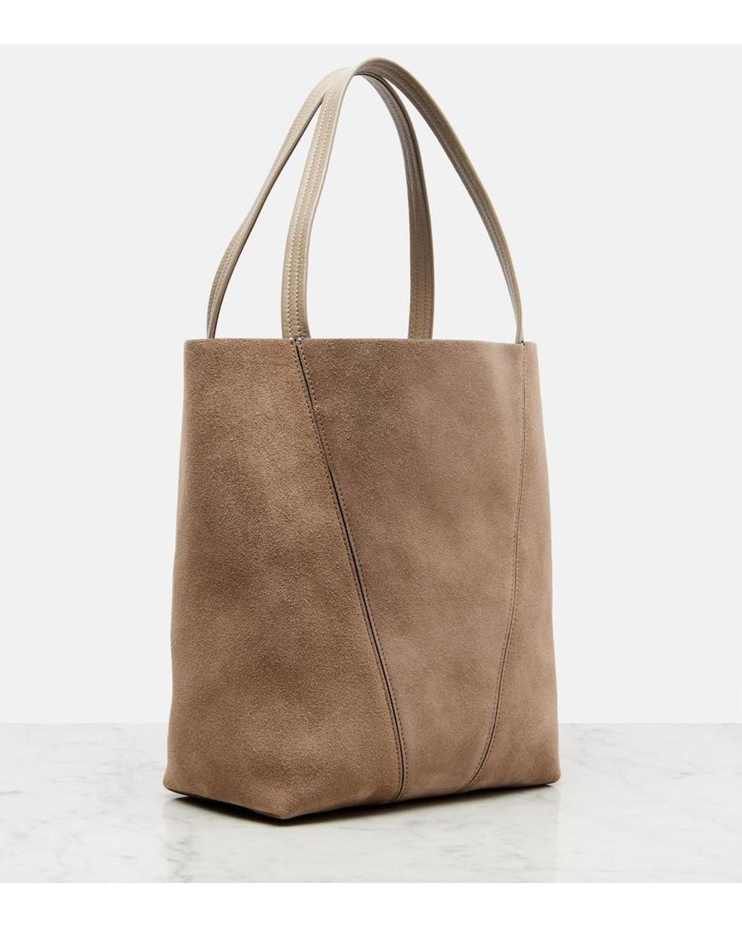 Chloé Brown Spin Medium Suede Tote Bag