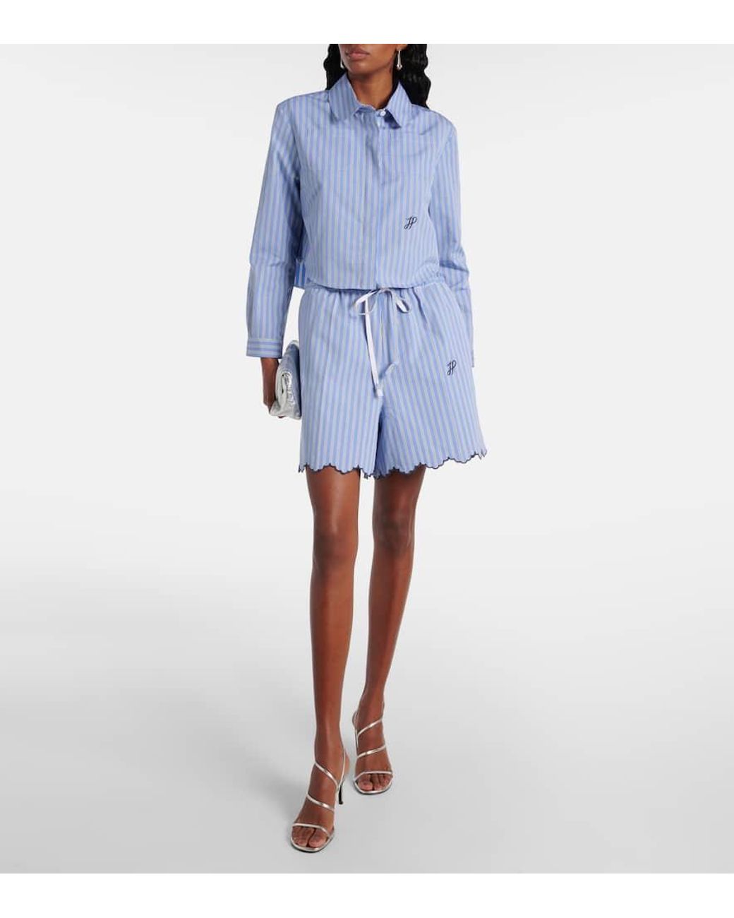 Patou Blue Shorts Aus Baumwollpopeline