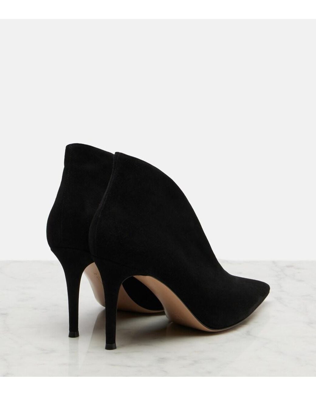 Gianvito Rossi Black Vania Suede Pumps