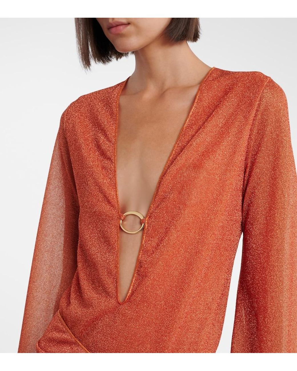 Oseree Orange Lumiere Beach Dress