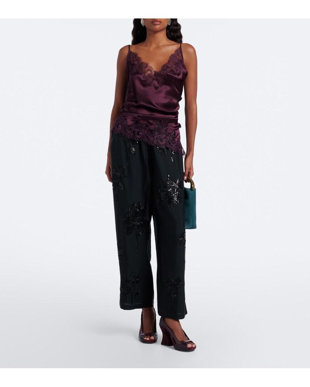 Pantalon Ample A Ornements JACQUES WEI en coloris Black