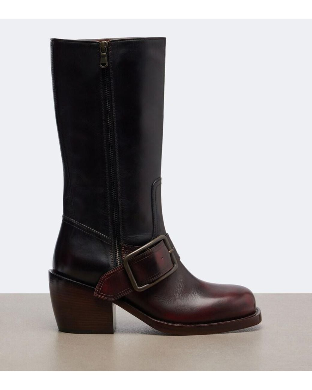 Dries Van Noten Brown Leather Biker Boots