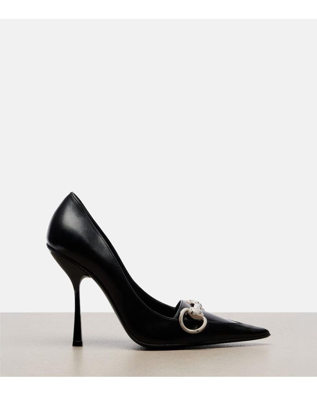Gucci Black Boulevard Horsebit Leather Pumps