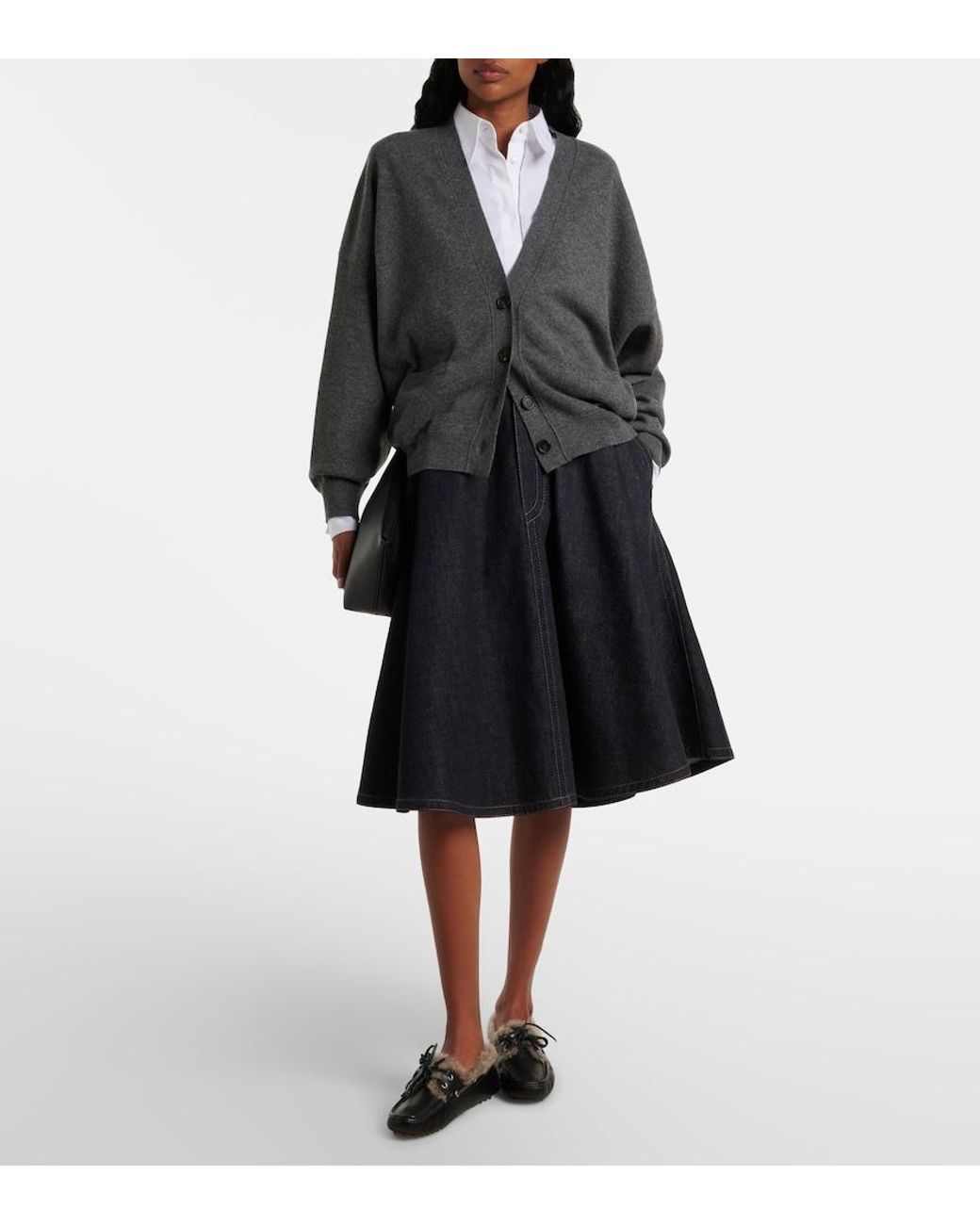 Brunello Cucinelli Gray Cashmere Cardigan