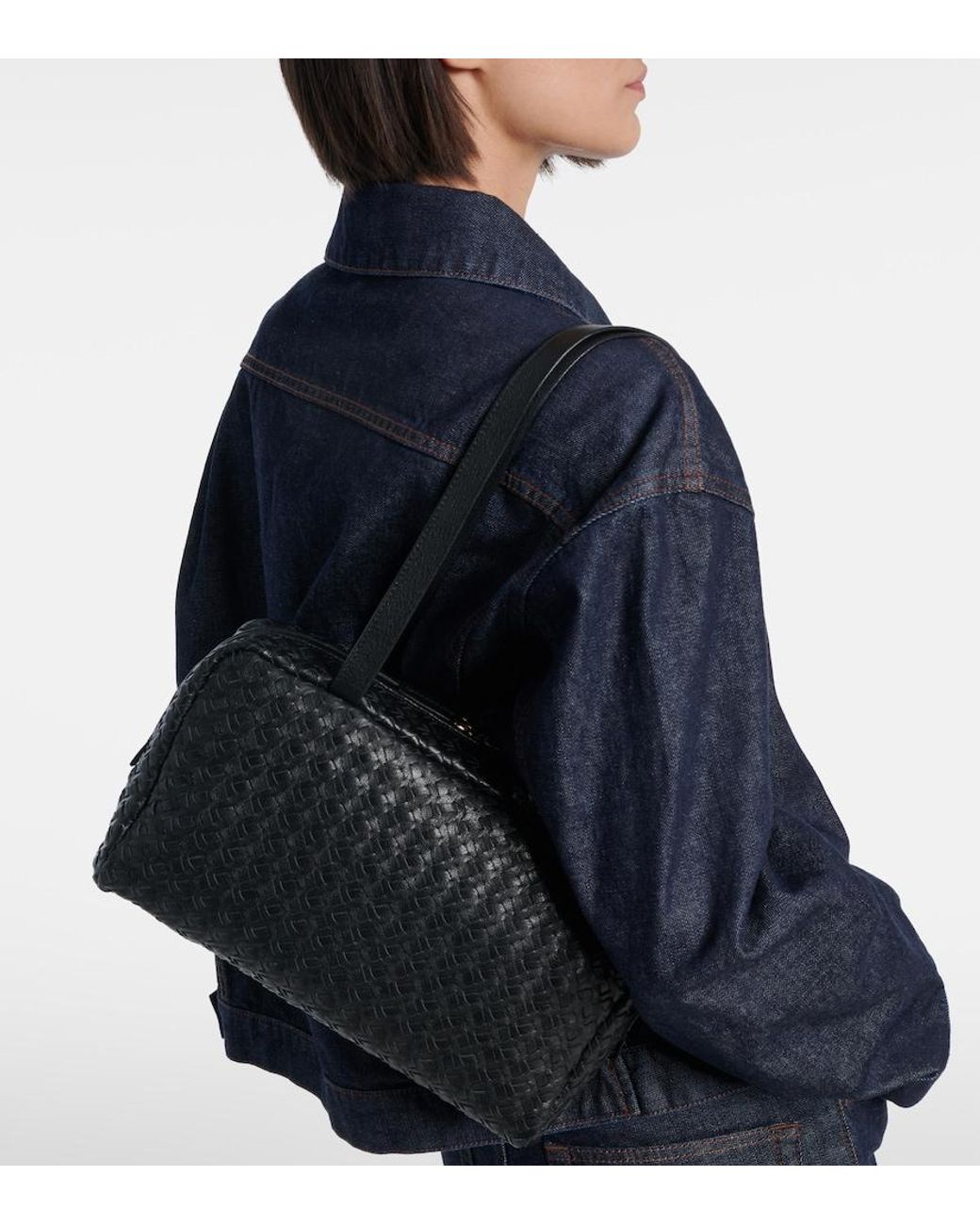 The Row Black Schultertasche Astra Aus Leder