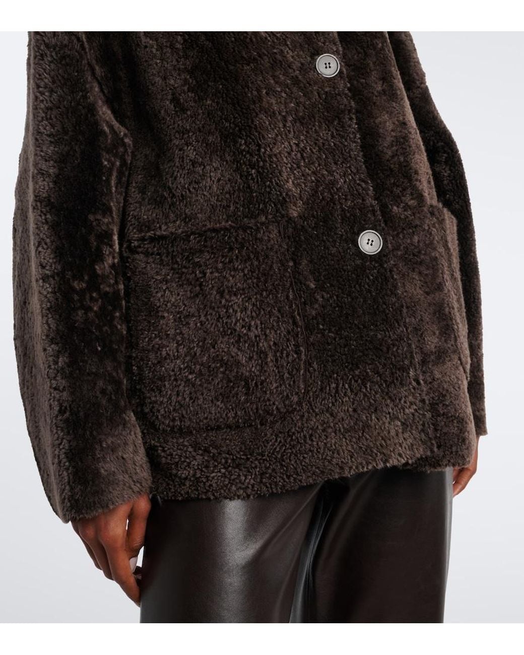 Arma Black Isabella Reversible Shearling Jacket