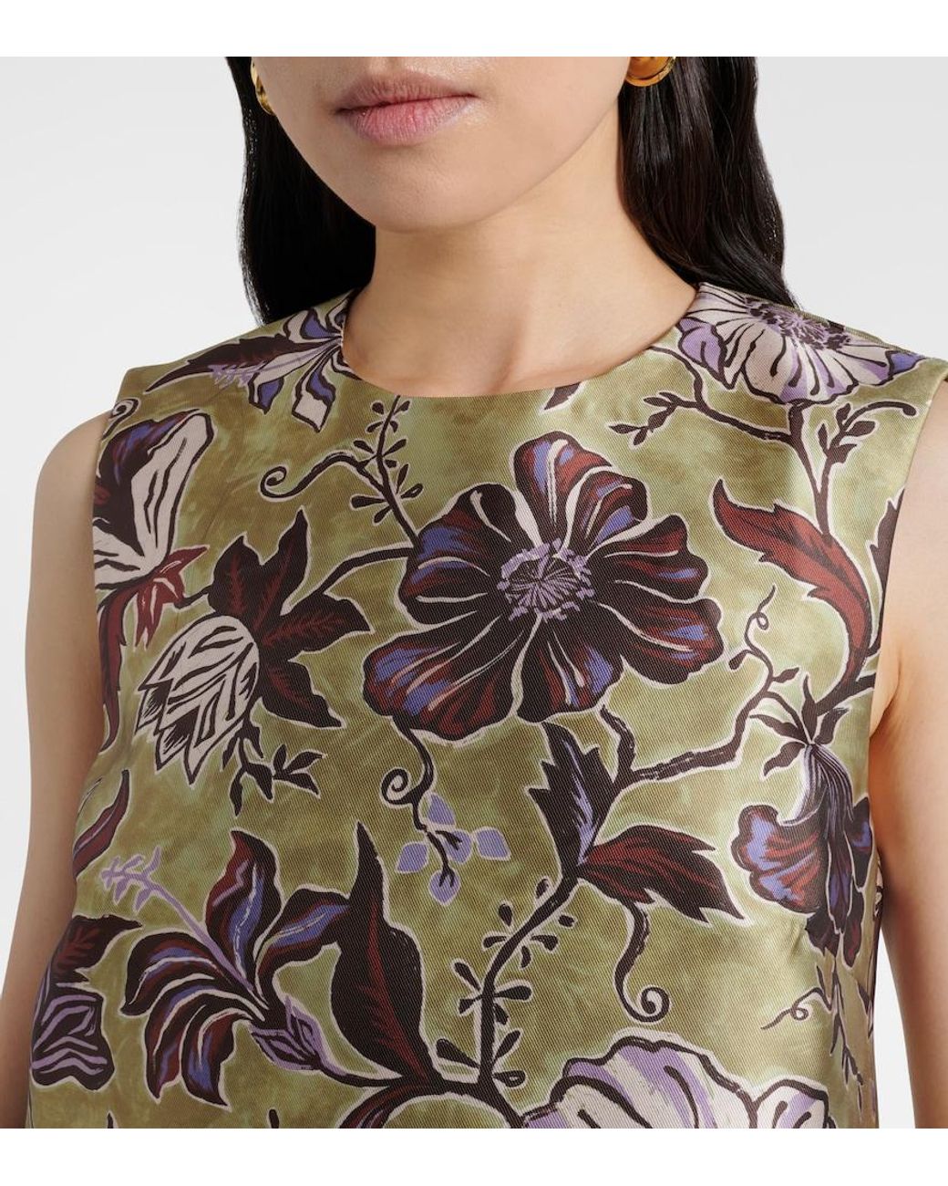 ALÉMAIS Green Citron Floral Top