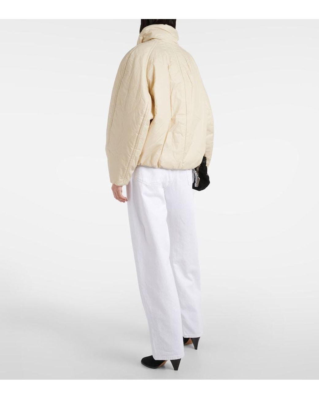 Isabel Marant Natural Dylany Padded Cotton-Blend Jacket