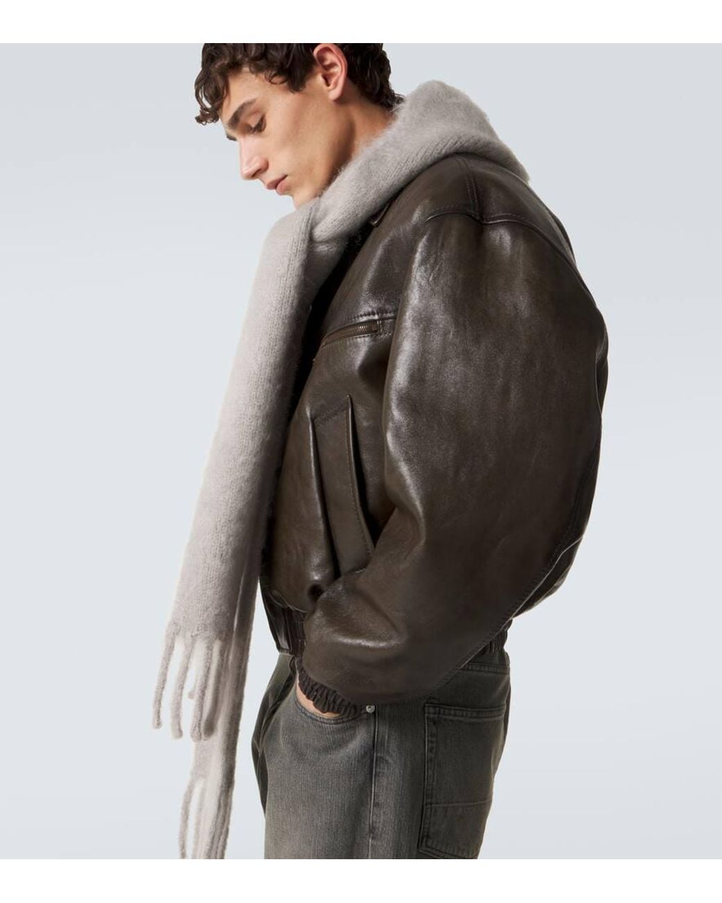 Sciarpa di Acne in White da Uomo