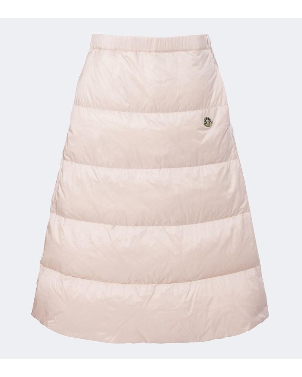 Moncler Pink Down-Paneled Midi Skirt