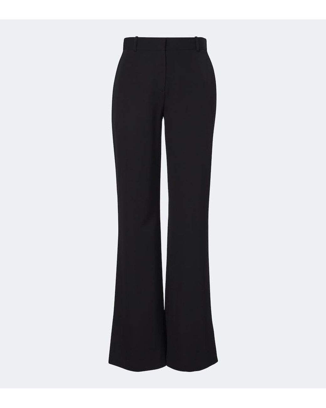 The Row Black Coleman Wool Gabardine Straight Pants