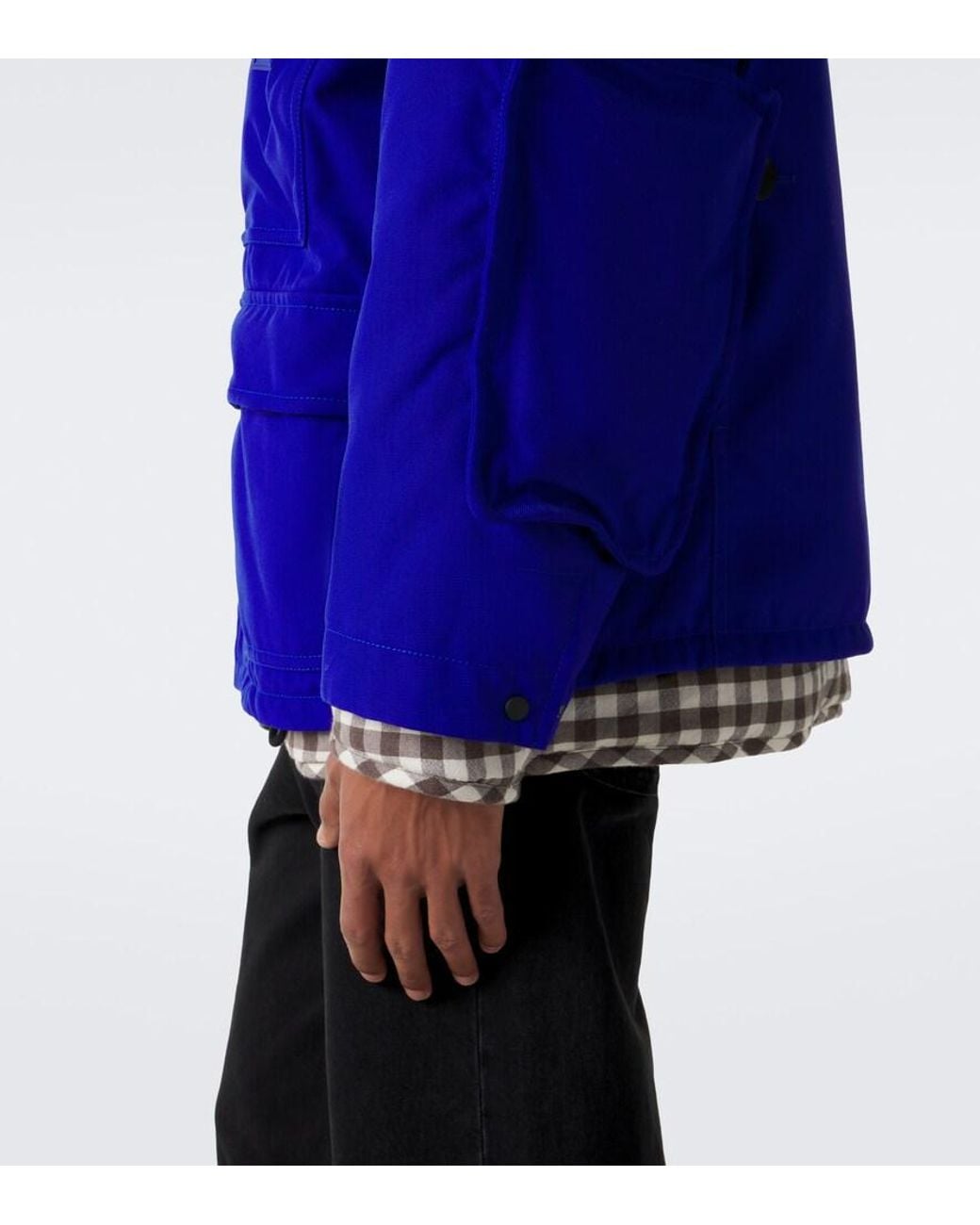 Loewe Purple Layered Leather-Trimmed Jacket for men